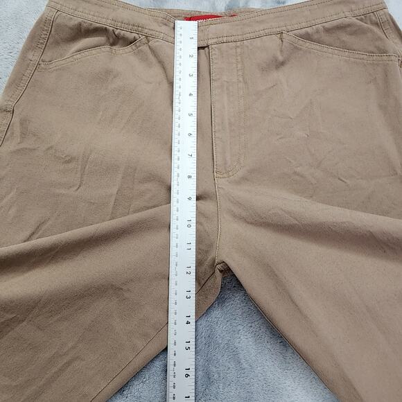 Gloria Vanderbilt Pants Womens 14 Tan Khaki High Rise Straight Leg Chino Stretch - Picture 10 of 13